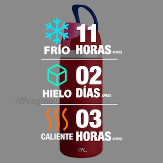 Foto 5 | Magma Life Termo Acero Inoxidable 946ml(32oz), Material Seguro Y Resistente, Tapa Con Botón Y Cerradura, Asa Integrada