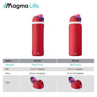 Foto 8 | Magma Life Termo Acero Inoxidable 946ml(32oz), Material Seguro Y Resistente, Tapa Con Botón Y Cerradura, Asa Integrada