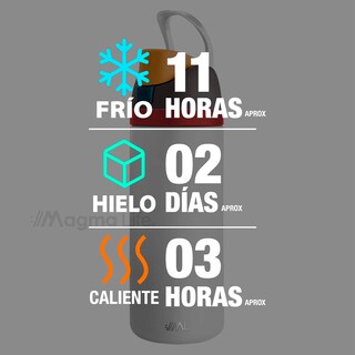 Foto 6 | Magma Life Termo Acero Inoxidable 946ml(32oz), Material Seguro Y Resistente, Tapa Con Botón Y Cerradura, Asa Integrada