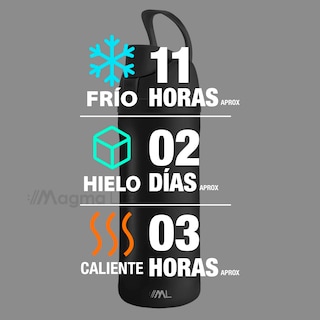 Foto 5 | Magma Life Termo Acero Inoxidable 710ml(24oz), Material Seguro Y Resistente, Tapa Con Botón Y Cerradura, Asa Integrada