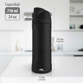 Foto 7 | Magma Life Termo Acero Inoxidable 710ml(24oz), Material Seguro Y Resistente, Tapa Con Botón Y Cerradura, Asa Integrada