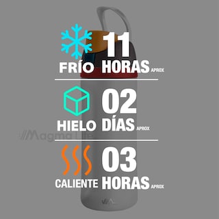 Foto 6 | Magma Life Termo Acero Inoxidable 710ml(24oz), Material Seguro Y Resistente, Tapa Con Botón Y Cerradura, Asa Integrada