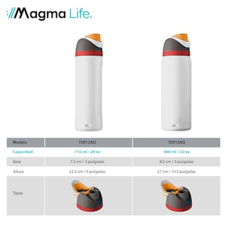Foto 8 | Magma Life Termo Acero Inoxidable 710ml(24oz), Material Seguro Y Resistente, Tapa Con Botón Y Cerradura, Asa Integrada