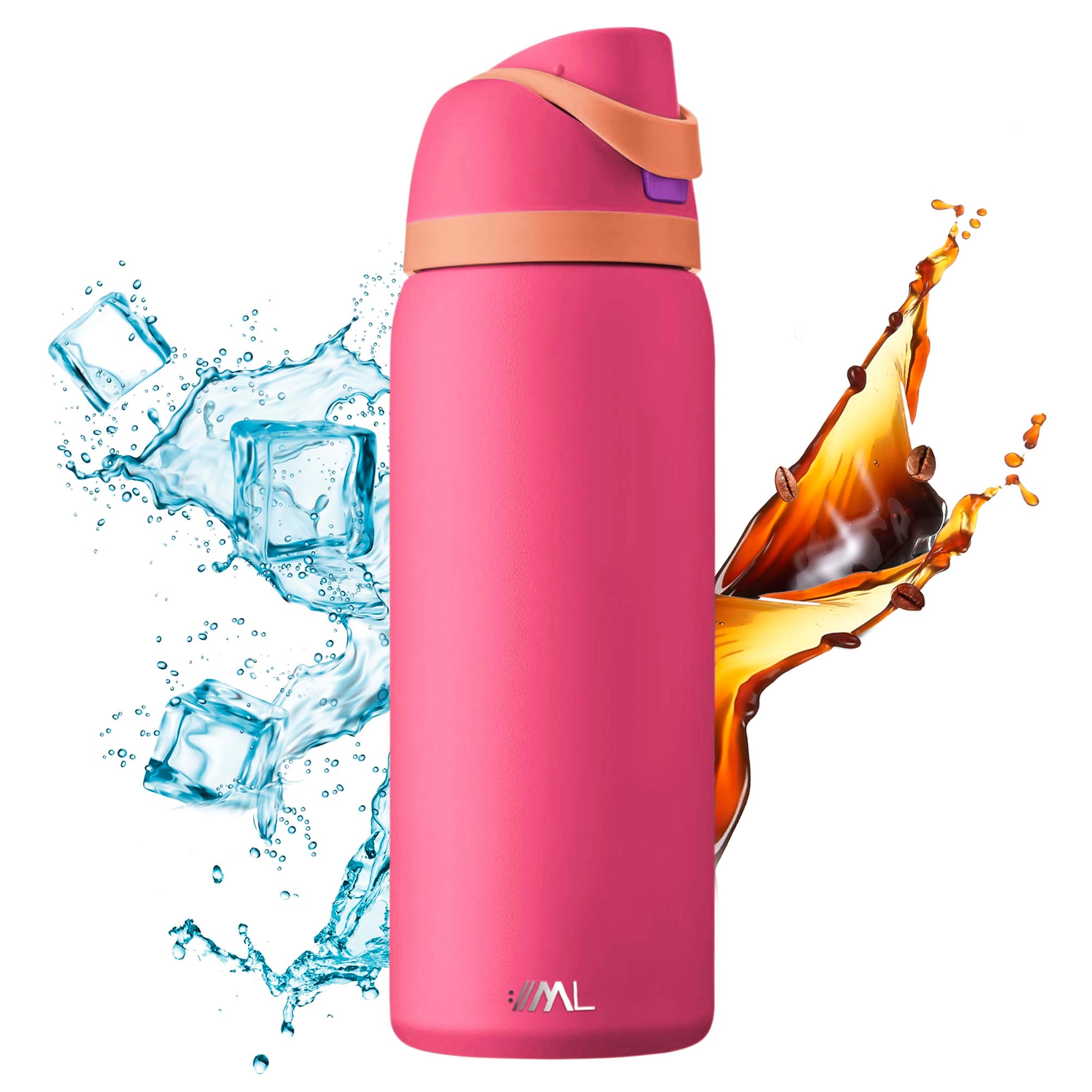 Magma Life Termo Acero Inoxidable 946ml(32oz), Material Seguro Y Resistente, Tapa Con Botón Y Cerradura, Asa Integrada $329