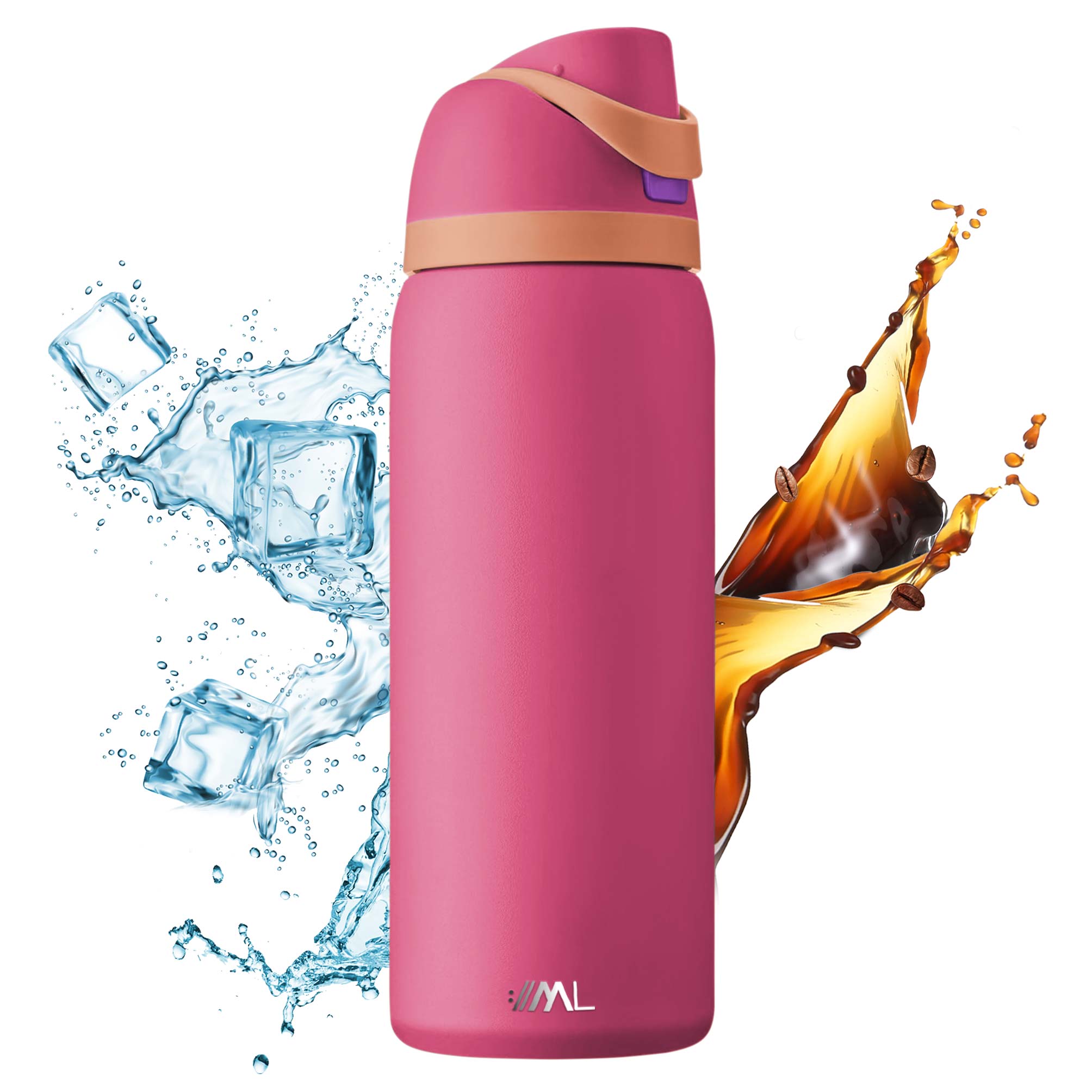 Foto 2 pulgar | Magma Life Termo Acero Inoxidable 946ml(32oz), Material Seguro Y Resistente, Tapa Con Botón Y Cerradura, Asa Integrada