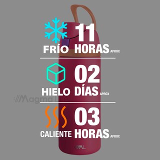 Foto 4 | Magma Life Termo Acero Inoxidable 946ml(32oz), Material Seguro Y Resistente, Tapa Con Botón Y Cerradura, Asa Integrada
