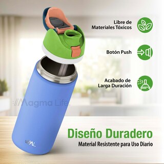 Foto 3 | Magma Life Termo Acero Inoxidable 946ml(32oz), Material Seguro Y Resistente, Tapa Con Botón Y Cerradura, Asa Integrada