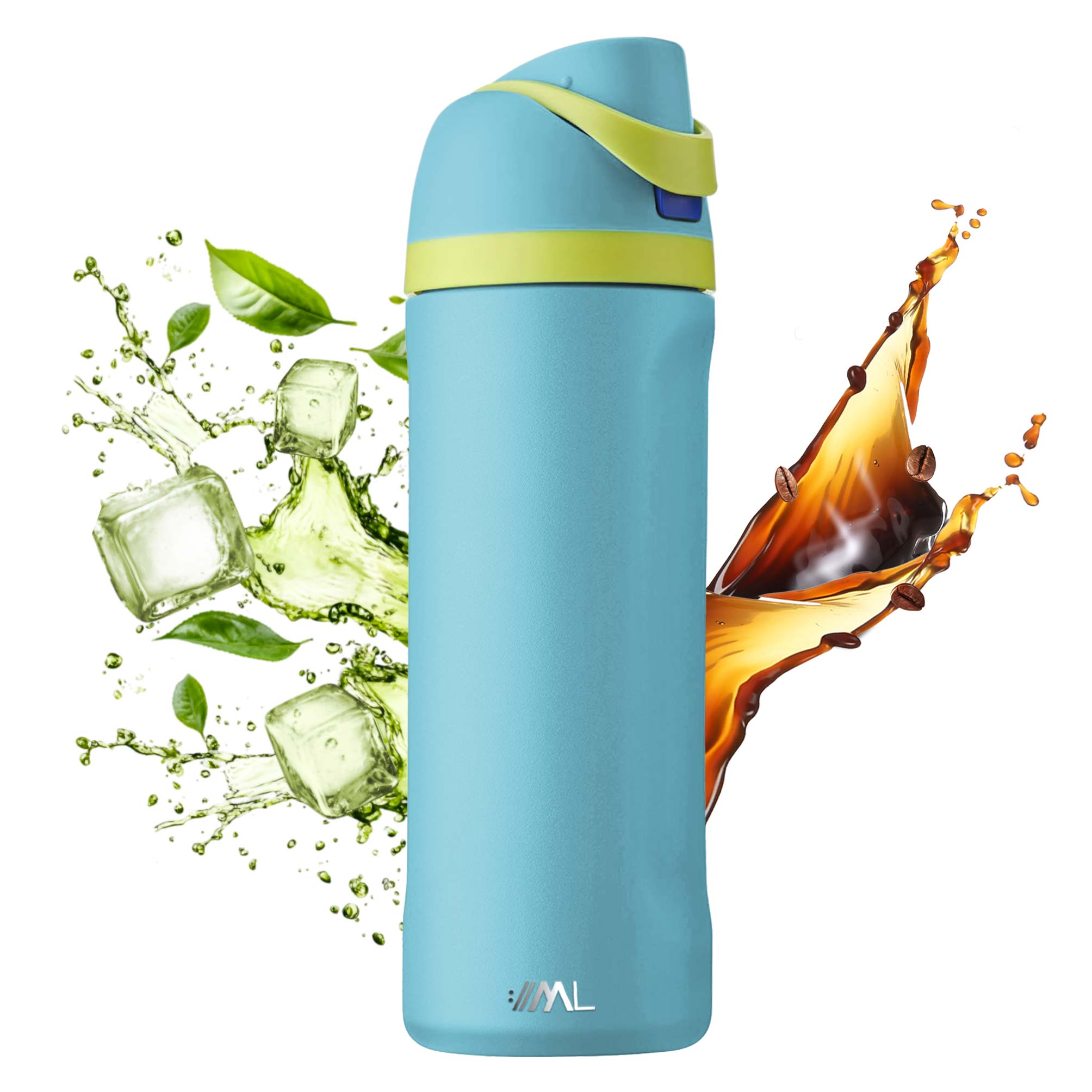 Foto 2 pulgar | Magma Life Termo Acero Inoxidable 710ml(24oz), Material Seguro Y Resistente, Tapa Con Botón Y Cerradura, Asa Integrada