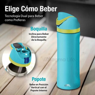 Foto 4 | Magma Life Termo Acero Inoxidable 710ml(24oz), Material Seguro Y Resistente, Tapa Con Botón Y Cerradura, Asa Integrada