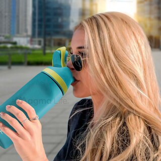 Foto 6 | Magma Life Termo Acero Inoxidable 710ml(24oz), Material Seguro Y Resistente, Tapa Con Botón Y Cerradura, Asa Integrada