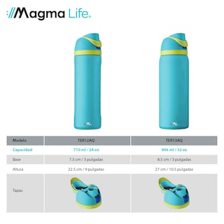 Foto 8 | Magma Life Termo Acero Inoxidable 710ml(24oz), Material Seguro Y Resistente, Tapa Con Botón Y Cerradura, Asa Integrada