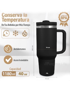 Foto 3 | Magma Life Termo De Acero Inoxidable Premium 1180ml(40oz) Mantiene Bebidas Calientes O Frías Horas, Tecnología T