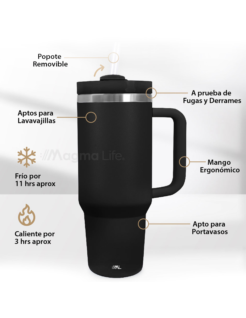 Foto 6 pulgar | Magma Life Termo De Acero Inoxidable Premium 1180ml(40oz) Mantiene Bebidas Calientes O Frías Horas, Tecnología T