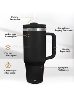 Foto 5 | Magma Life Termo De Acero Inoxidable Premium 1180ml(40oz) Mantiene Bebidas Calientes O Frías Horas, Tecnología T