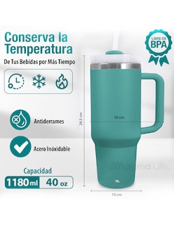Foto 2 | Magma Life Termo De Acero Inoxidable Premium 1180ml(40oz) Mantiene Bebidas Calientes O Frías Horas, Tecnología Te