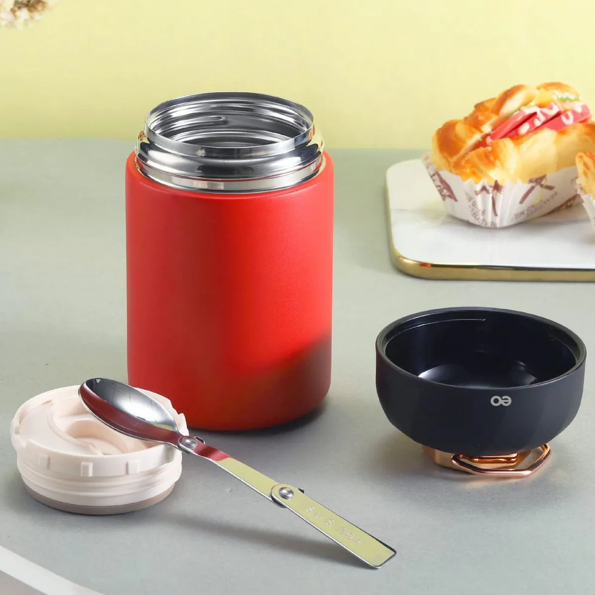 Foto 3 pulgar | Termo Para Comida Caliente Eo Safe Imports Esi-19427 Rojo