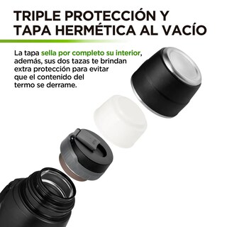 Foto 4 | Termo De Acero Inoxidable 2 Litros Eo Safe Imports Esi-19432 Negro