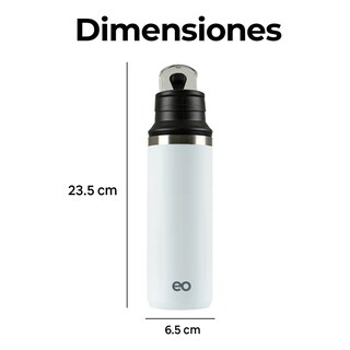 Foto 3 | Termo Botella De Acero Inoxidable 500 Ml Eo Safe Imports Esi-19429 Blanco