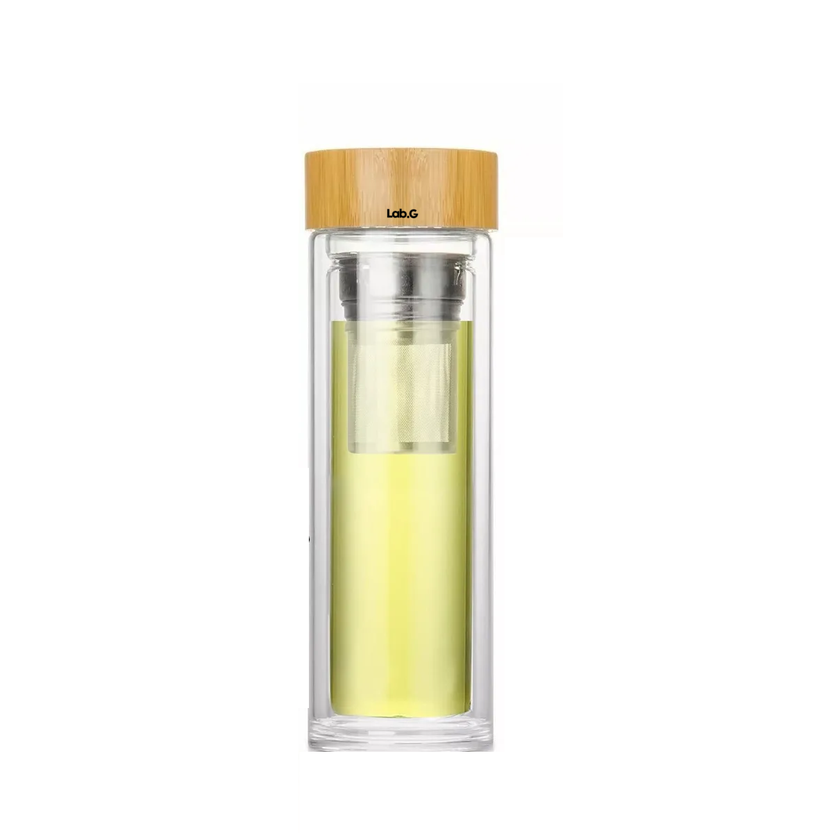 Foto 1 | Termo Infusor Te De Vidrio Con Tapa Bambú 450ml Lab.g Marron