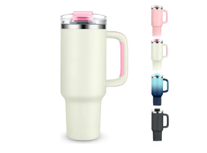 Foto 2 | Xtellar Vaso Térmico De 40 Oz Acero Inoxidable Con Asa Ergonómica Y Popote Abatible