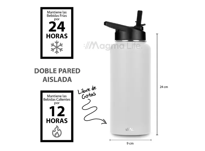 Foto 3 pulgar | Xtellar Magma Life Termo Multifuncional De Acero Inoxidable - 32 Oz (950 Ml) Para Todas Tus Bebidas