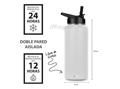 Foto 2 | Xtellar Magma Life Termo Multifuncional De Acero Inoxidable - 32 Oz (950 Ml) Para Todas Tus Bebidas