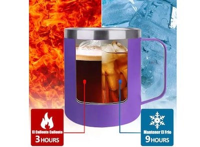 Foto 4 | Xtellar Vaso Térmico Portátil De Acero Inoxidable 12 Oz Para Café Y Bebidas Frías