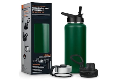 Foto 1 | Xtellar Inoxidables Termo De Alta Capacidad Para Múltiples Bebidas, Conservación Perfecta De Temperatura (verde, 950ml)