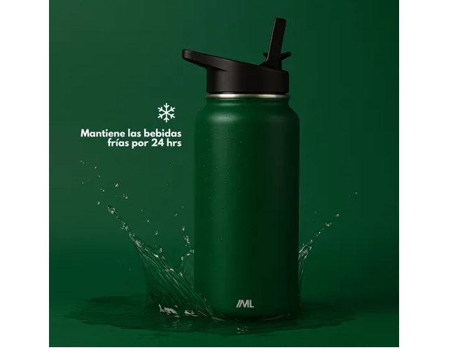 Foto 5 | Xtellar Inoxidables Termo De Alta Capacidad Para Múltiples Bebidas, Conservación Perfecta De Temperatura (verde, 950ml)