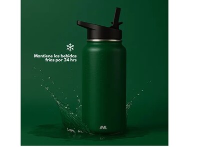 Foto 5 | Xtellar Inoxidables Termo De Alta Capacidad Para Múltiples Bebidas, Conservación Perfecta De Temperatura (verde, 950ml)