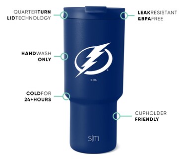 Foto 2 | Vaso Simple Modern Nhl Tampa Bay Lightning De 900 Ml - Venta Internacional.