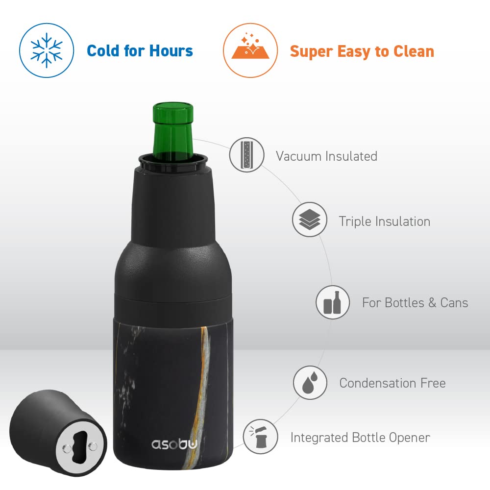 Foto 5 pulgar | Soporte Para Cerveza Asobu Frosty 2 Go De Acero Inoxidable Con Aislamiento Al Vacío - Venta Internacional.