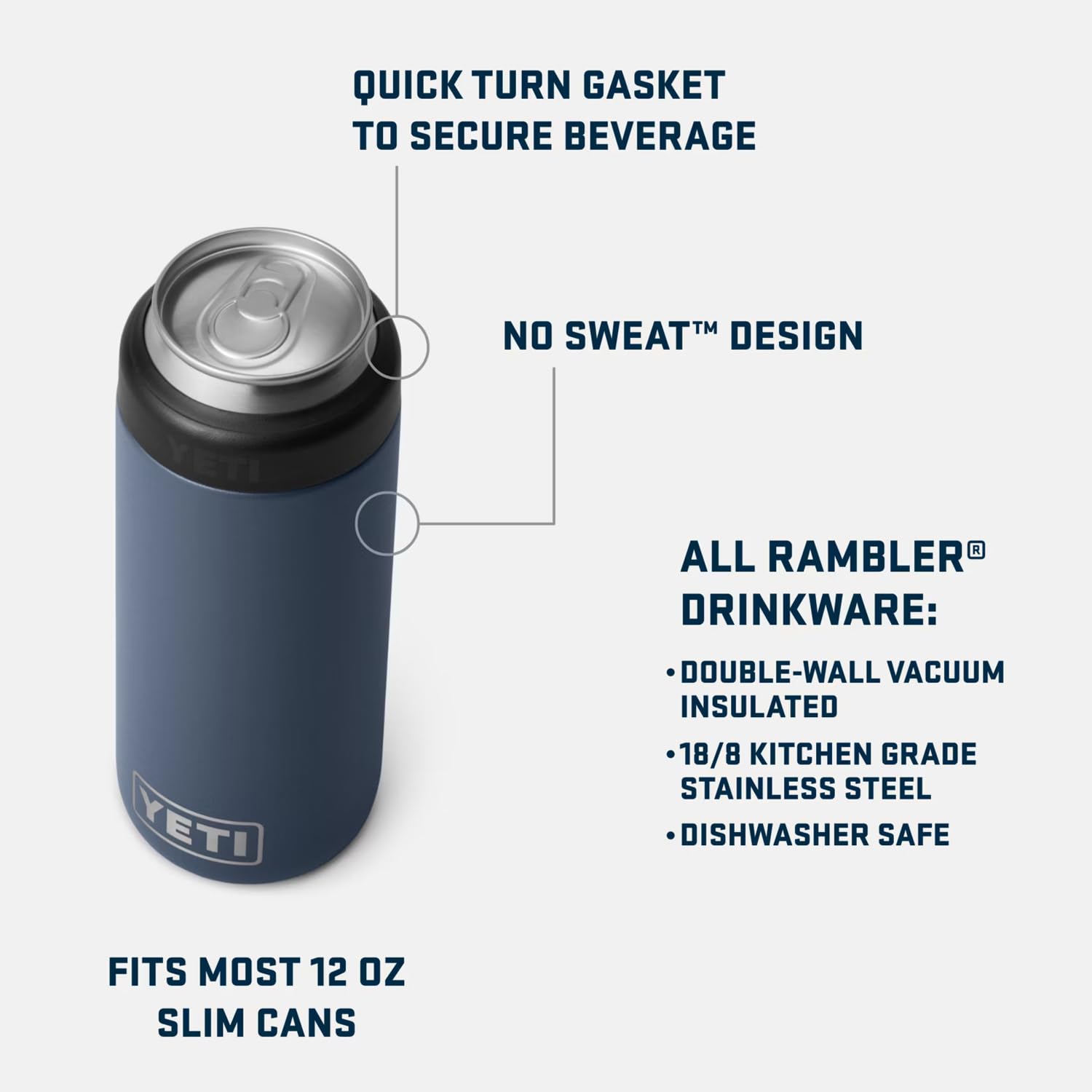 Foto 5 pulgar | Aislante Para Humedales Yeti Rambler Colster Slim, 355 Ml, Color Marrón - Venta Internacional.