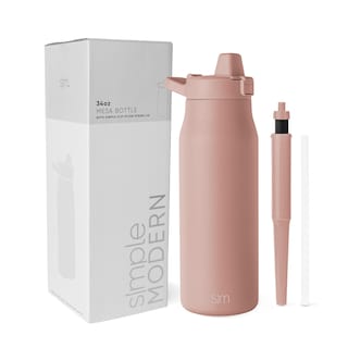 Foto 1 | Botella De Agua Simple, Moderna, Filtrada, Inoxidable, 1 Litro, Mauve Me - Venta Internacional.