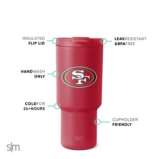 Foto 2 | Vaso Simple Modern Nfl San Francisco 49rs, 900 Ml, Acero Inoxidable - Venta Internacional.