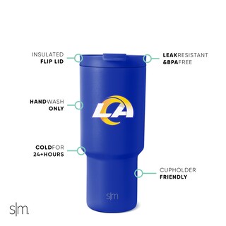 Foto 2 | Vaso Simple Y Moderno De La Nfl Los Angeles Rams, 900 Ml, Acero Inoxidable - Venta Internacional.