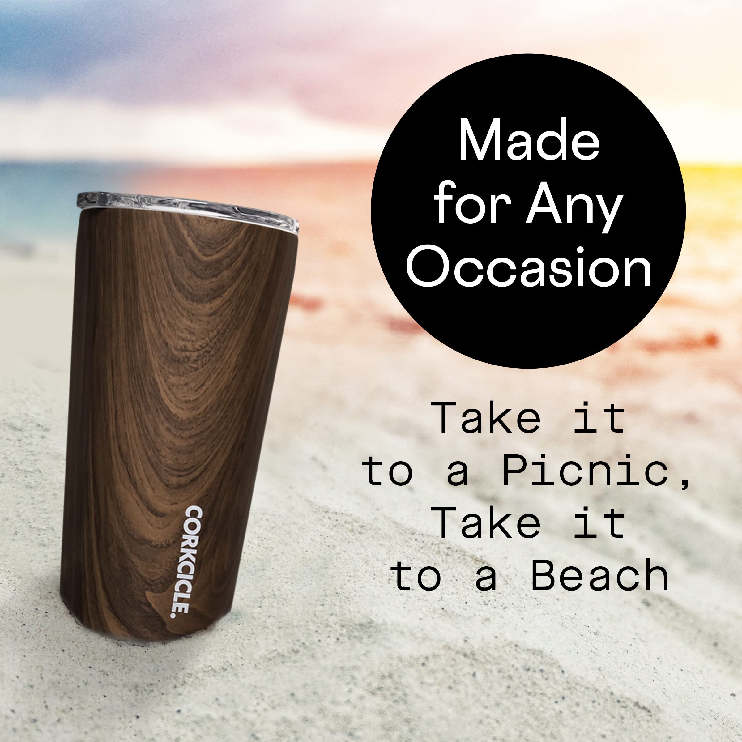 Foto 7 pulgar | Termo Corkcicle Classic, Madera De Nogal, 473 Ml, Acero Inoxidable - Venta Internacional.