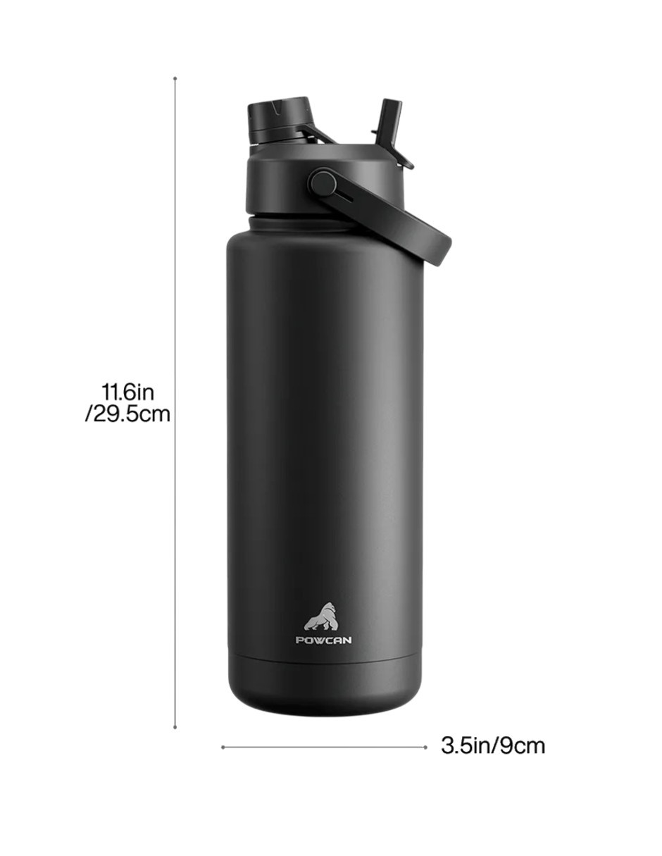 Foto 4 pulgar | Termo 40oz 2 En 1 Negro