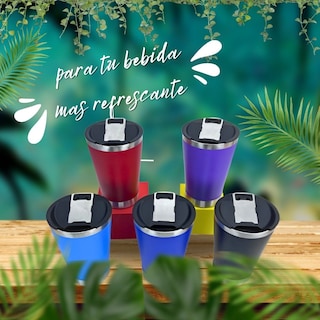 Foto 6 | Vaso Térmico De Acero Inoxidable De Doble Pared De 500 Ml Con Suave Aislamiento Negro