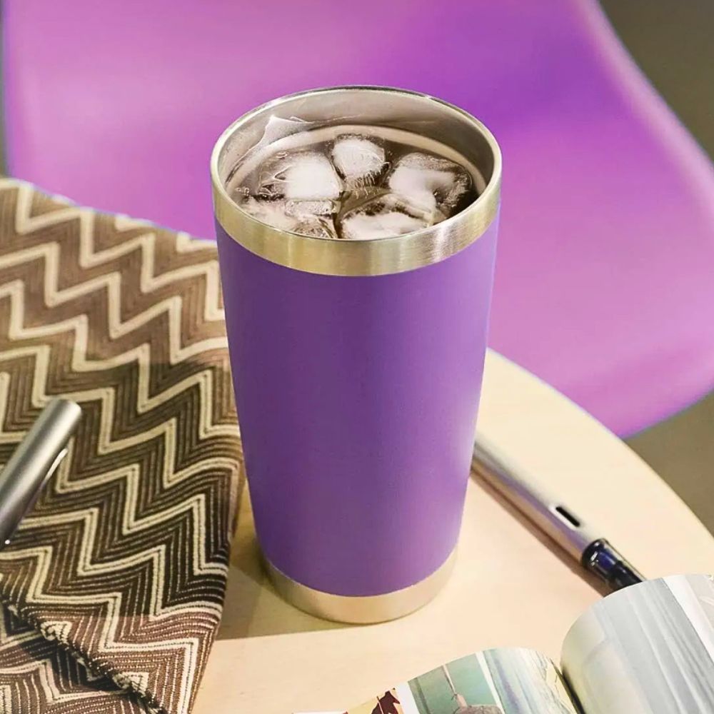 Foto 3 pulgar | Vaso Térmico De Acero Inoxidable De Doble Pared De 500 Ml Con Suave Aislamiento Vino Morado