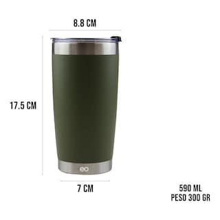 Foto 3 | Termo Acero Inoxidable 20oz Eo Safe Imports Esi-19675 Verde