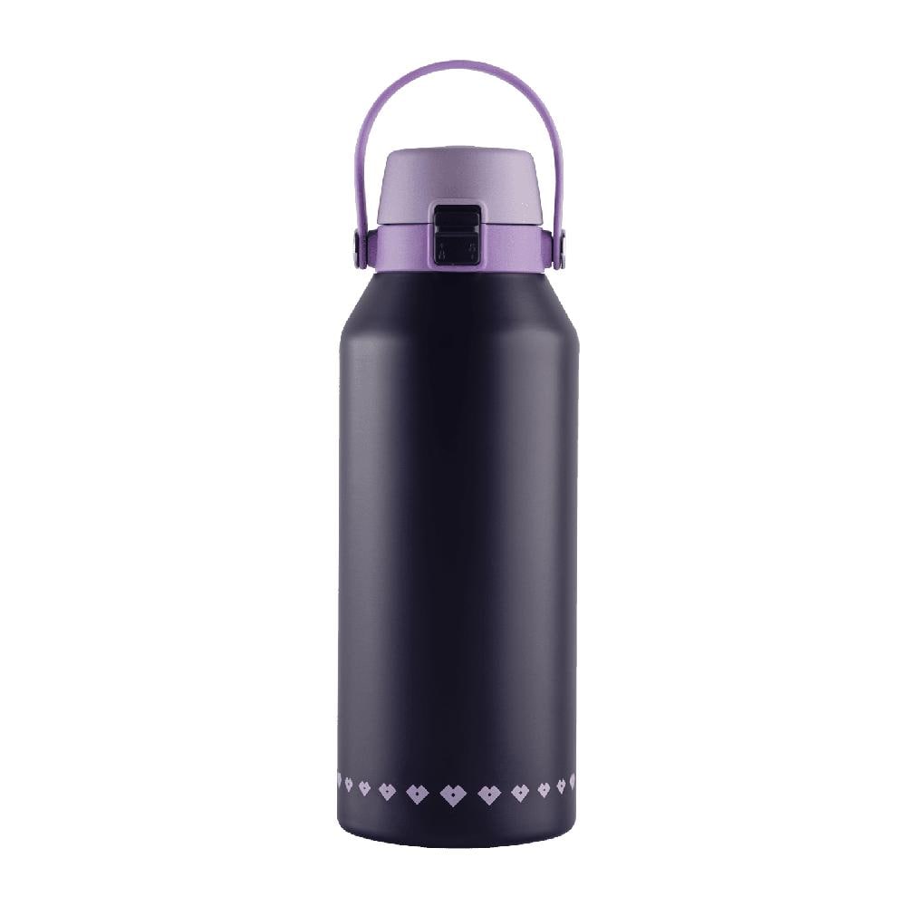 Termo Luckyly Liza Morado Lila O Beige De Acero Inoxidable Doble Aislamiento Térmico De 1 Litro Tapa Hermética Con Po $589