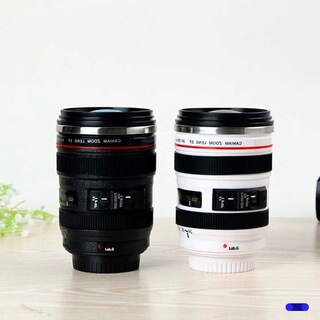 Foto 2 | Termo Taza Vaso Forma Lente Fotográfico Acero Inox Con Tapa Lab.g Negro