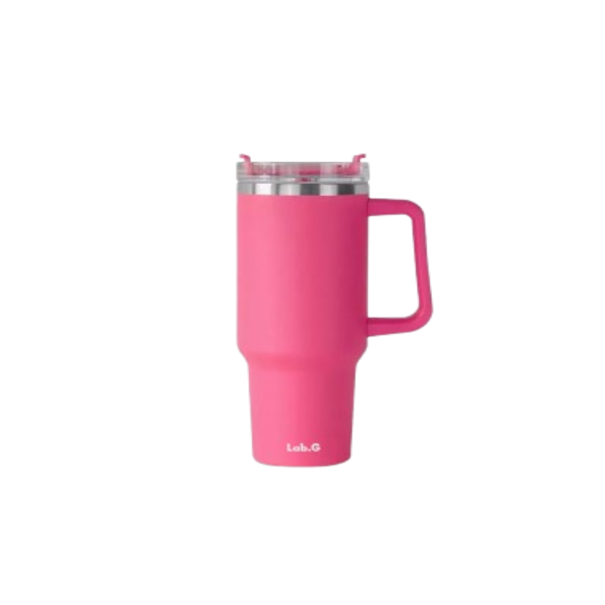 Vaso Térmico Portátil De Acero Inoxidable Con Popote Rosa
