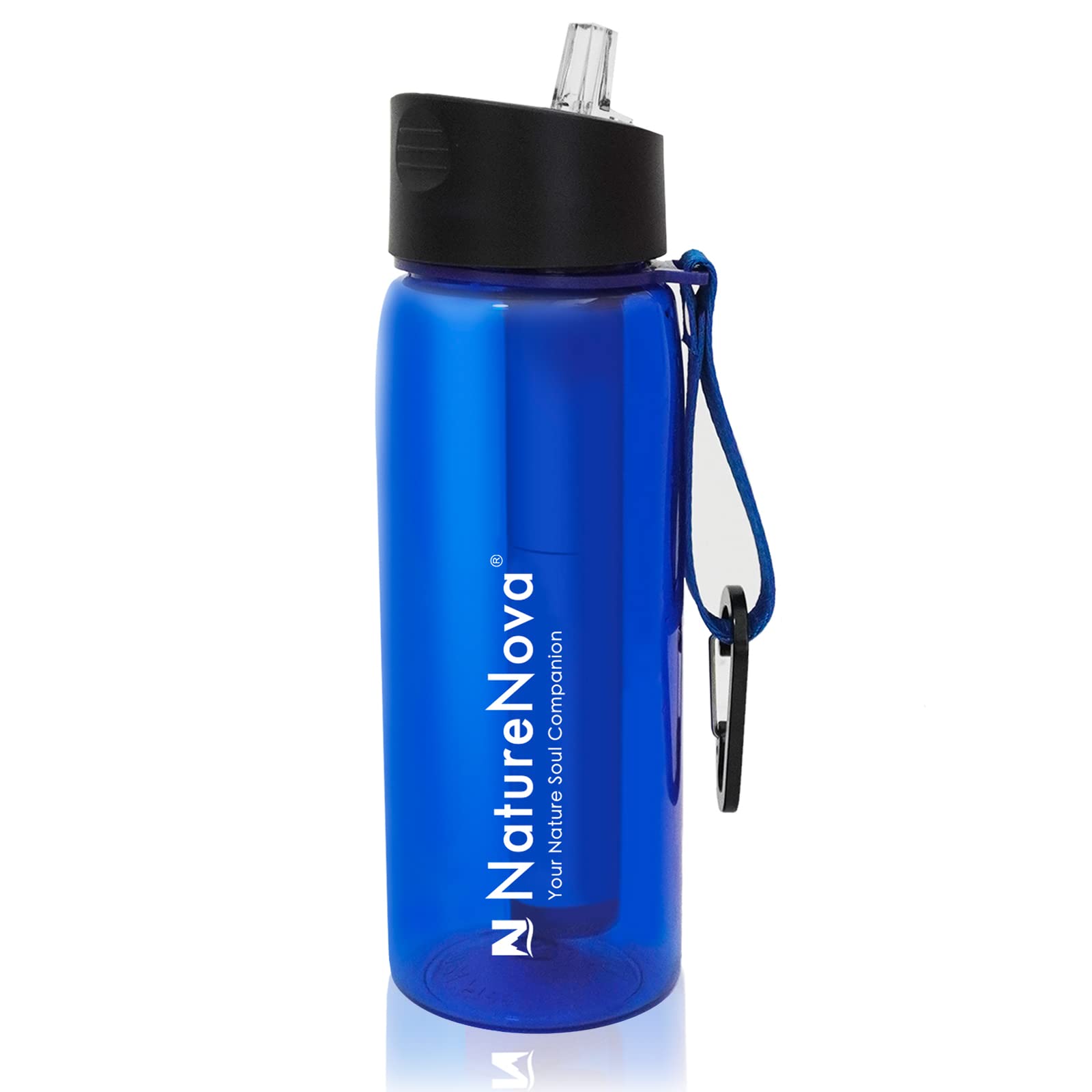 Botella De Filtro De Agua Naturenova De 650 Ml Con Pajita Filtrante De 4 Etapas - Venta Internacional.