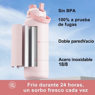 Foto 3 | Taza Térmica 40oz Con Pajita Eo Safe Imports Esi-20149 Coral