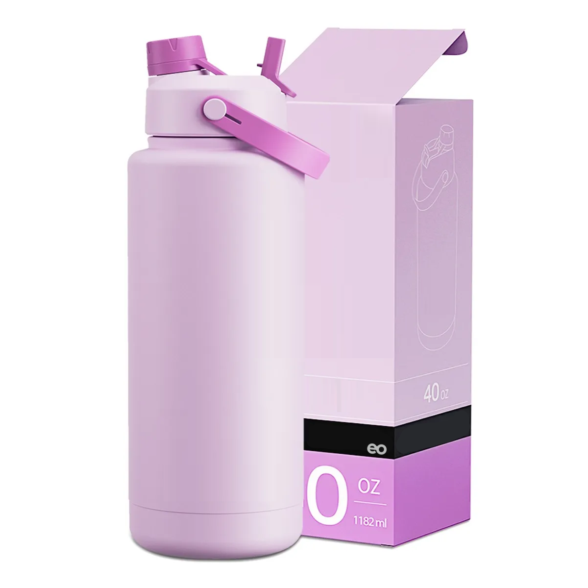 Foto 2 pulgar | Taza Térmica 40oz Con Pajita Eo Safe Imports Esi-20150 Rosa