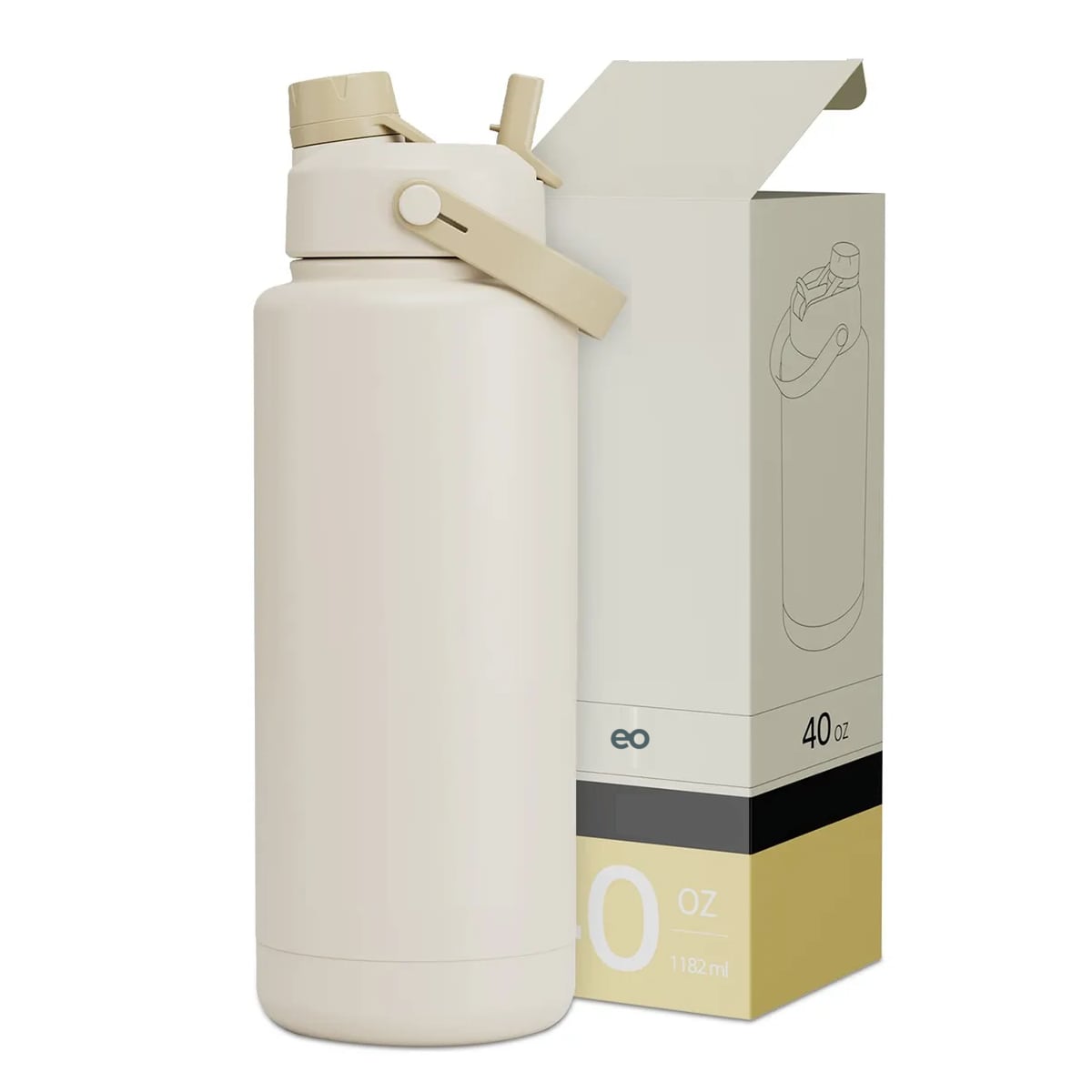 Taza Térmica 40oz Con Pajita Eo Safe Imports Esi-20148 Beige $779