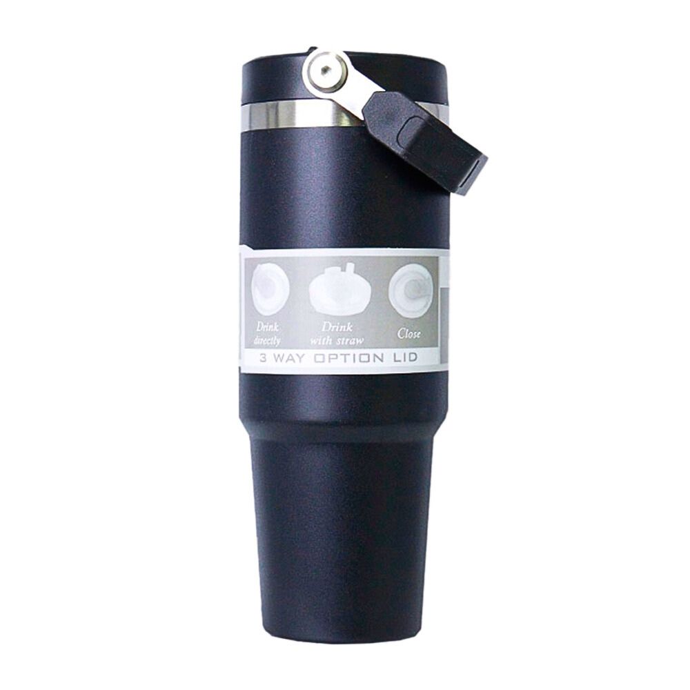 Foto 1 | Termo De Acero Inoxidable En Color Azul Cielo Mate Con Tapa Antiderrames  Popote  Agarradera Negro