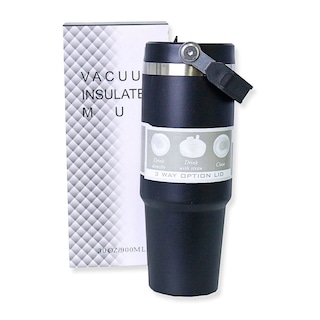 Foto 4 | Termo De Acero Inoxidable En Color Azul Cielo Mate Con Tapa Antiderrames Popote Agarradera Negro